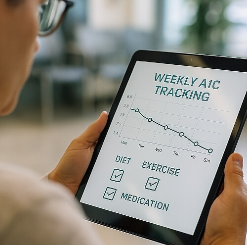 reviewing data to lower A1C naturally.