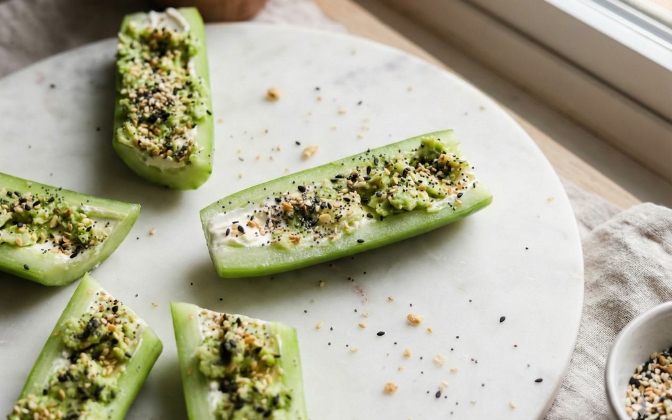 cucumber boats keto snack