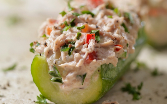 tuna cucumber bites