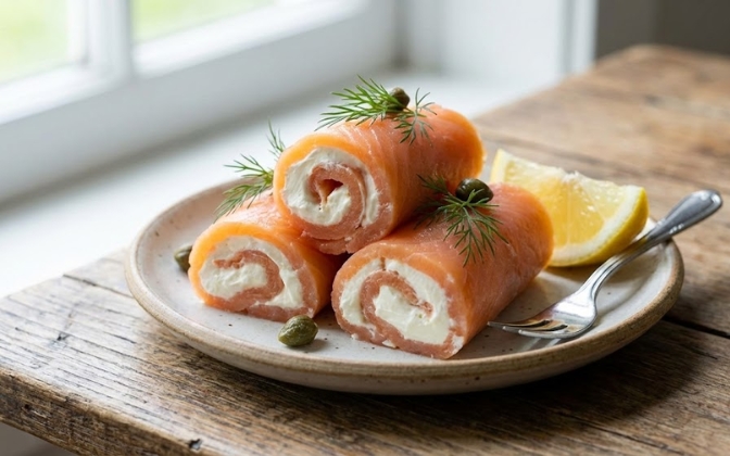 smoked salmon cream cheese roll ups
