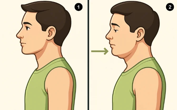 Chin Tucks (Strengthens Neck Flexors)