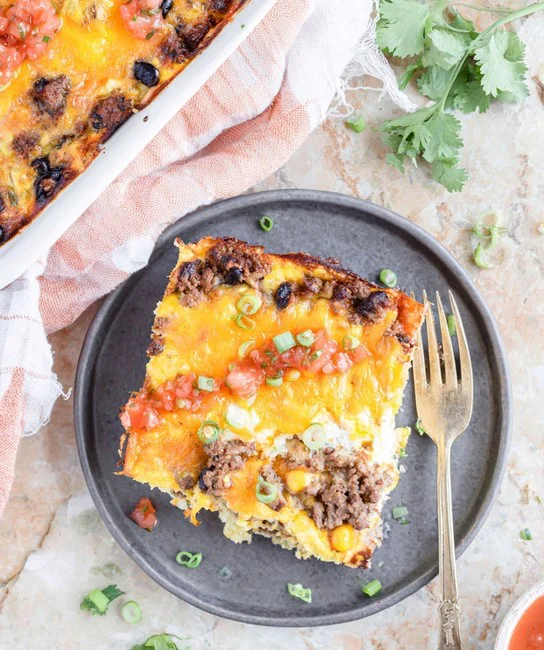 Southwestern Breakfast Casserole with Lean Turkey Recipe