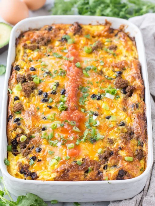 Southwestern Breakfast Casserole with Lean Turkey Recipe