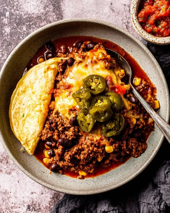 Baked Tex-Mex Beef and Bean Skillet Recipe