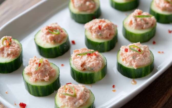 Spicy Tuna & Cucumber Bites