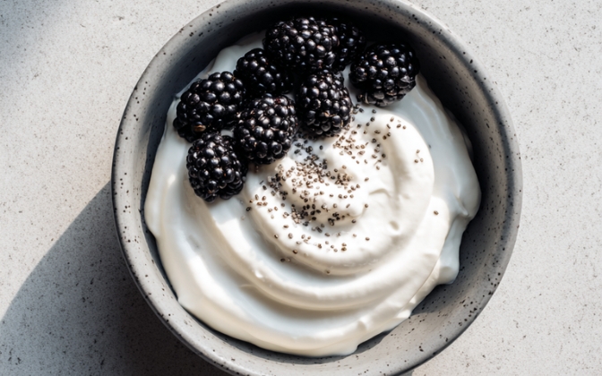 Greek Yogurt with Berries & Seeds